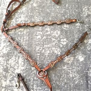 Rhinestone western bridle/breast collar